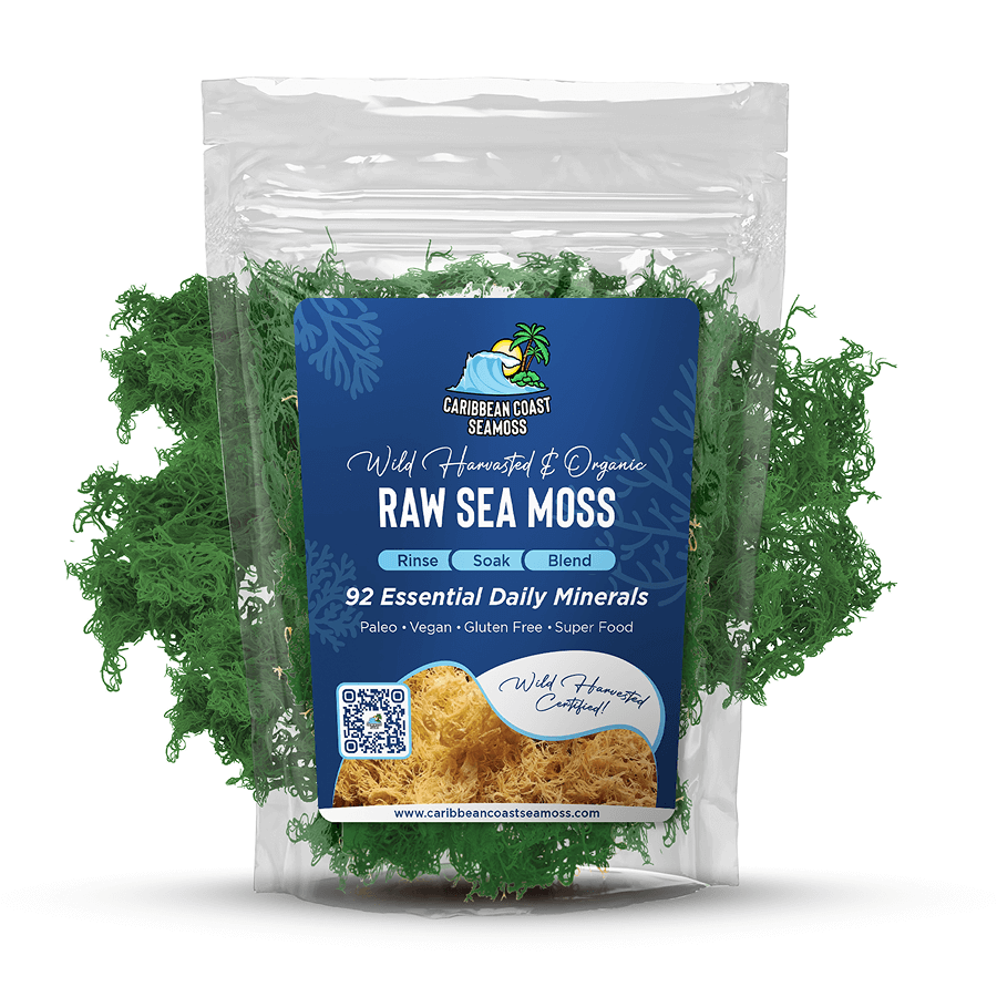 Pure Certified Wild Harvested Organic Green Raw Sea Moss