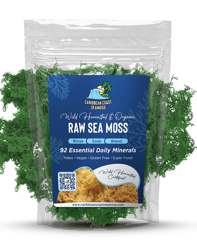 Pure Certified Wild Harvested Organic Green Raw Sea Moss