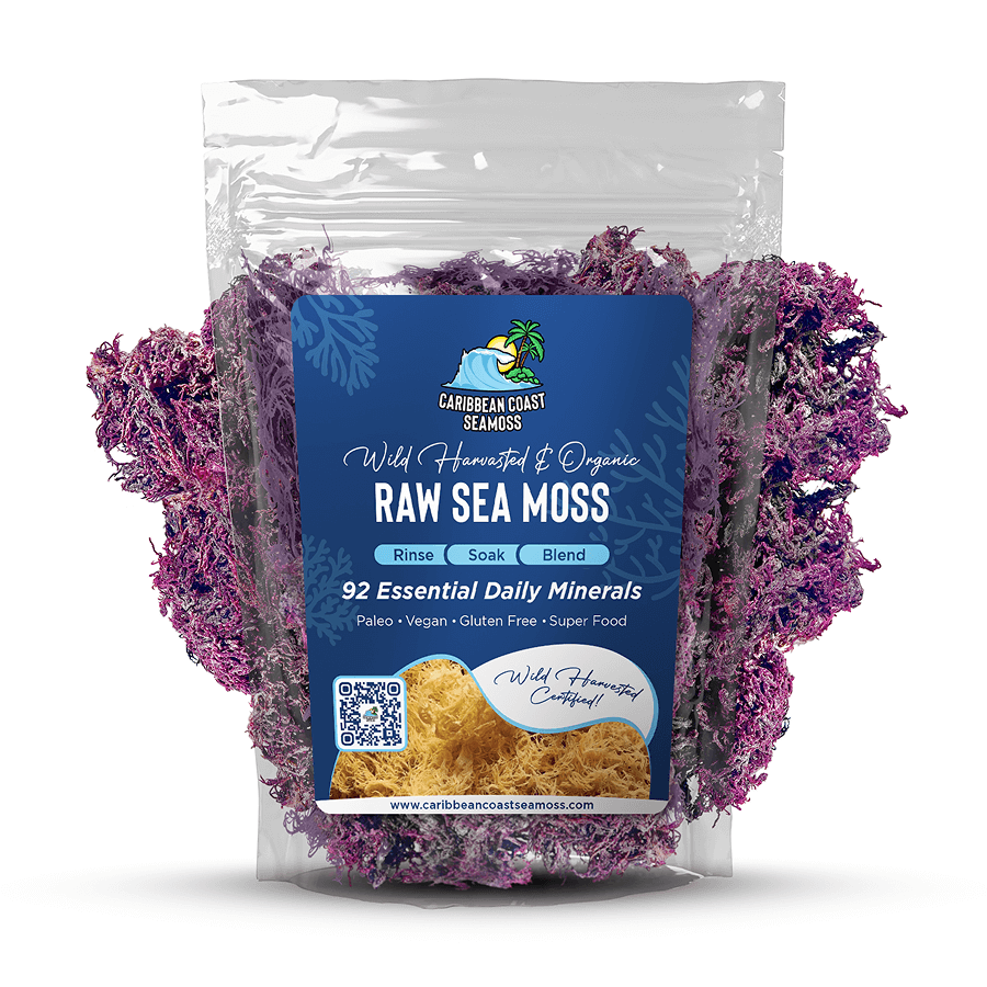 Pure Certified Wild Harvested Organic Purple Raw Sea Moss