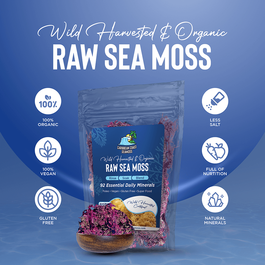 Pure Certified Wild Harvested Full Spectrum Organic Raw Sea Moss