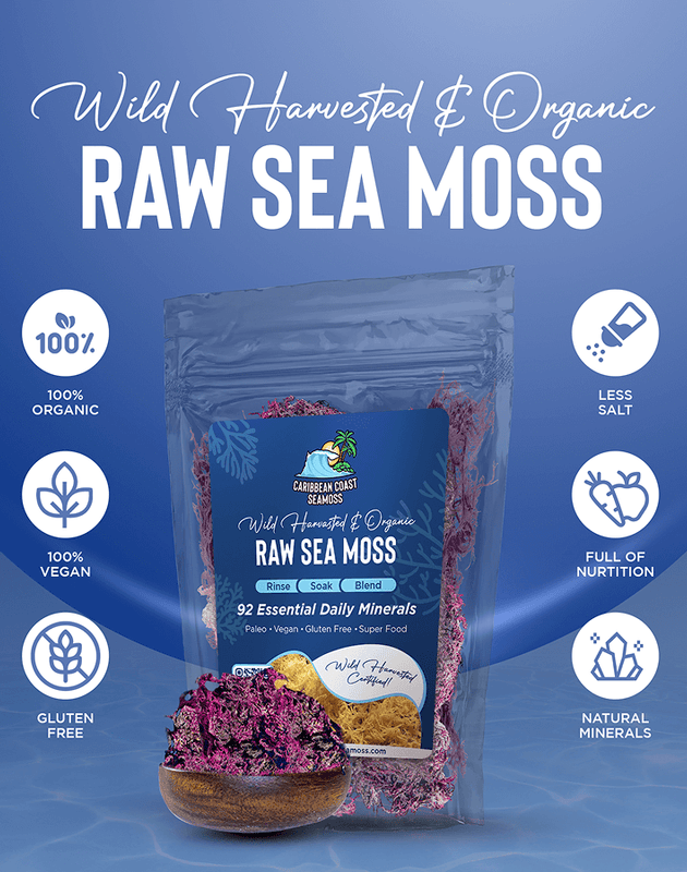 Certified Pure Wild Harvested Organic Gold Raw Sea Moss
