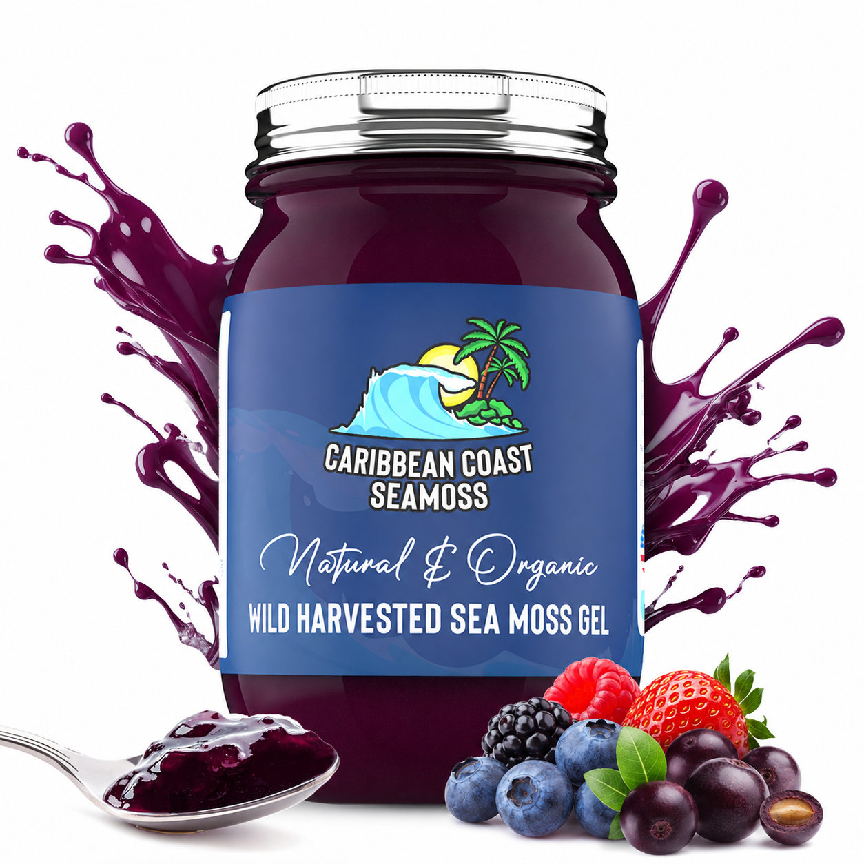 Fresh Organic Berry Acai Infused Sea Moss Gel