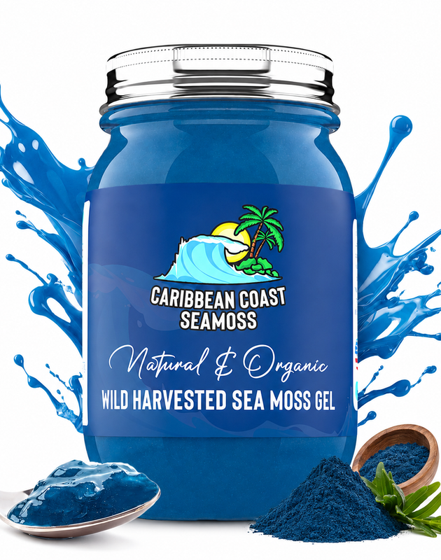 Blue Spirulina Infused Organic Sea Moss Gel