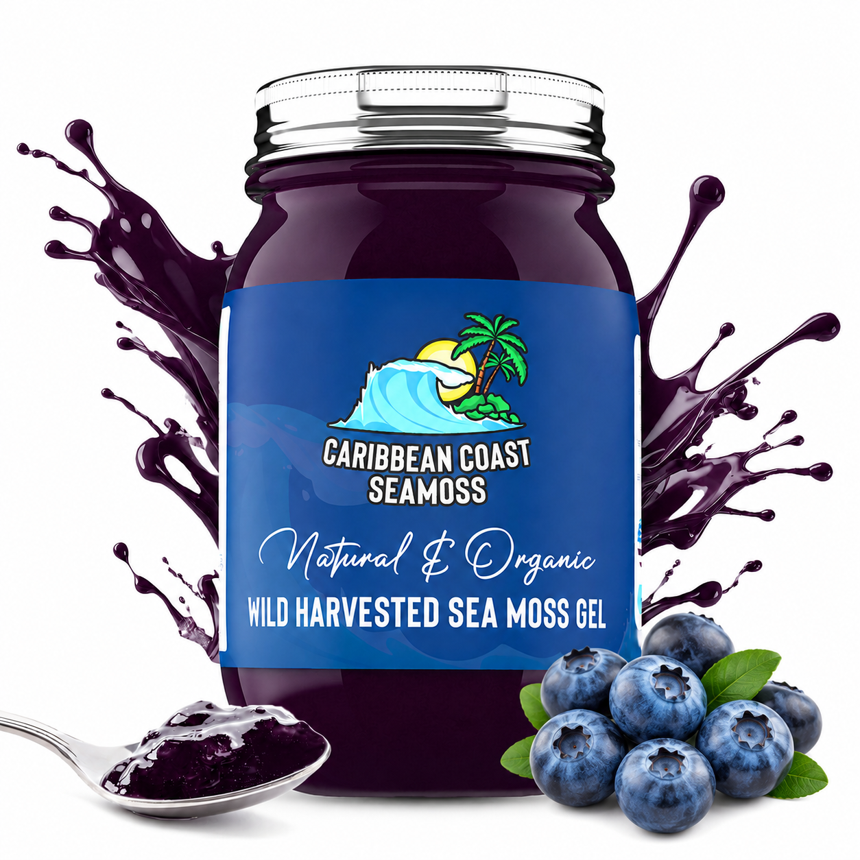 Fresh Organic Blueberry Infused Sea Moss Gel