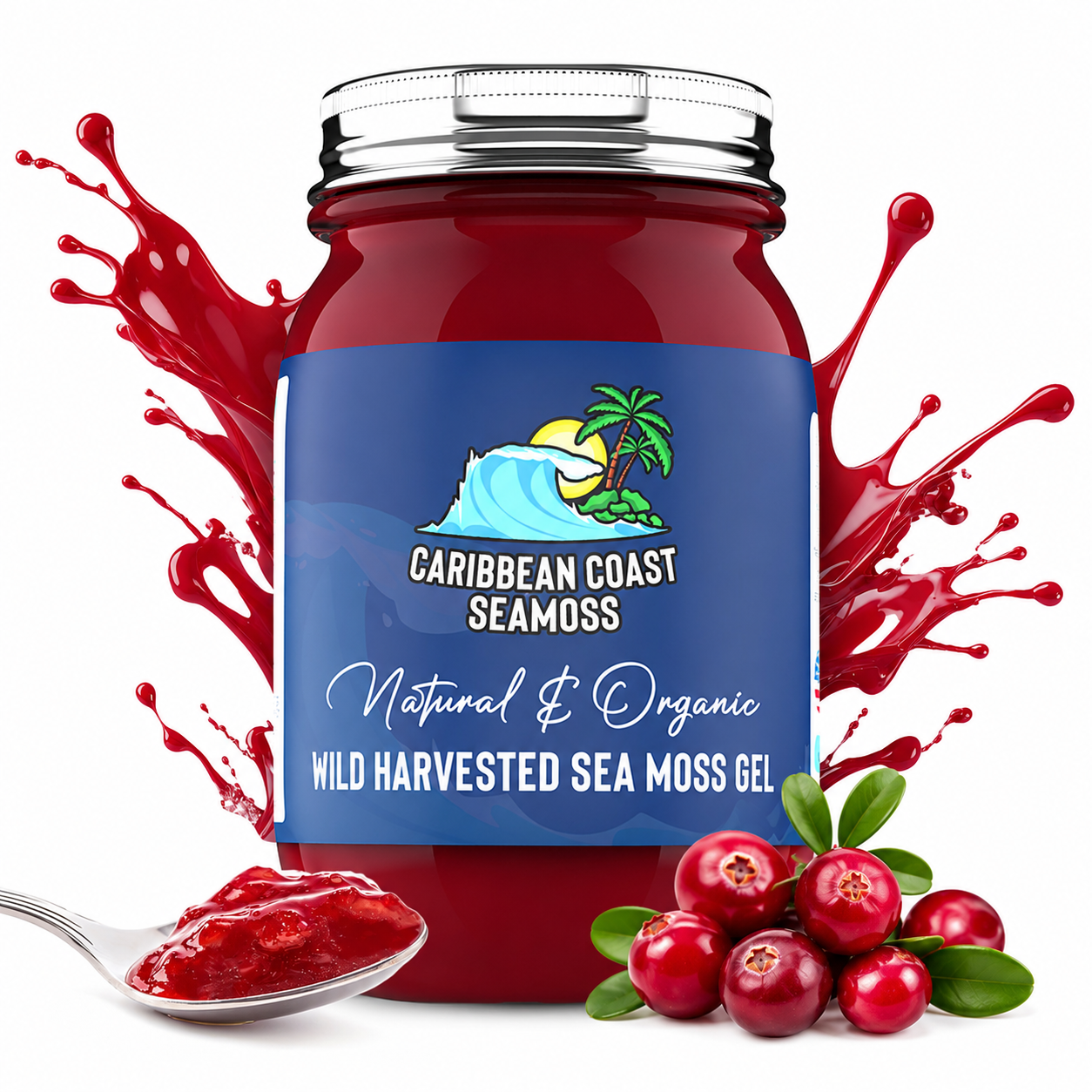 Fresh Organic Cranberry Infused Sea Moss Gel