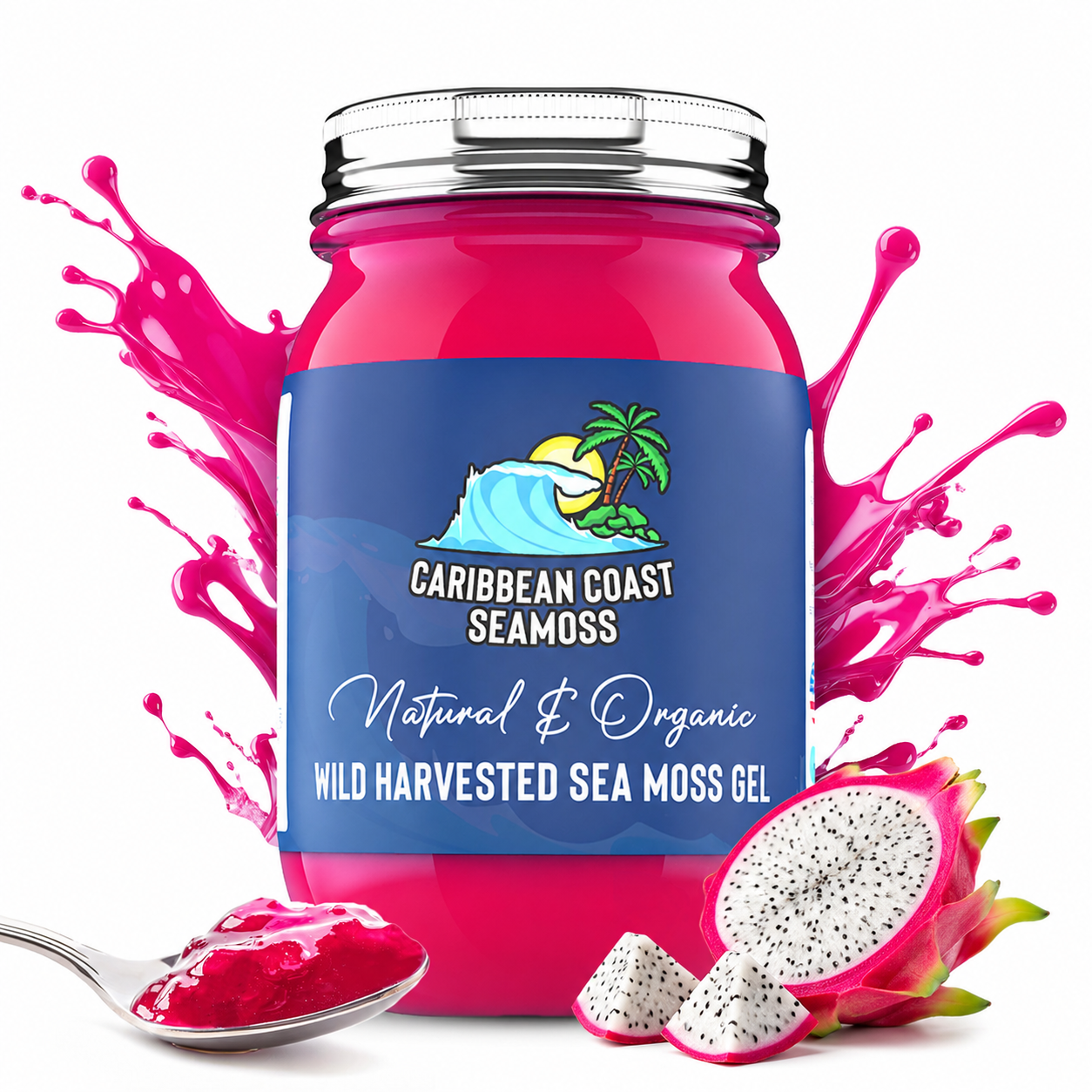 Organic Dragon Fruit Infused Sea Moss Gel