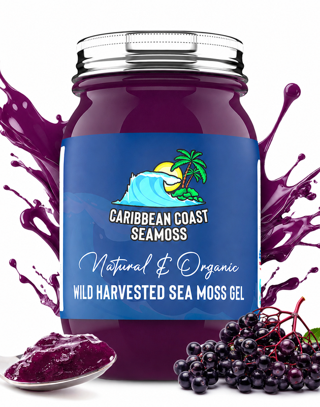 Fresh Organic Elderberry Infused PURPLE Sea Moss Gel