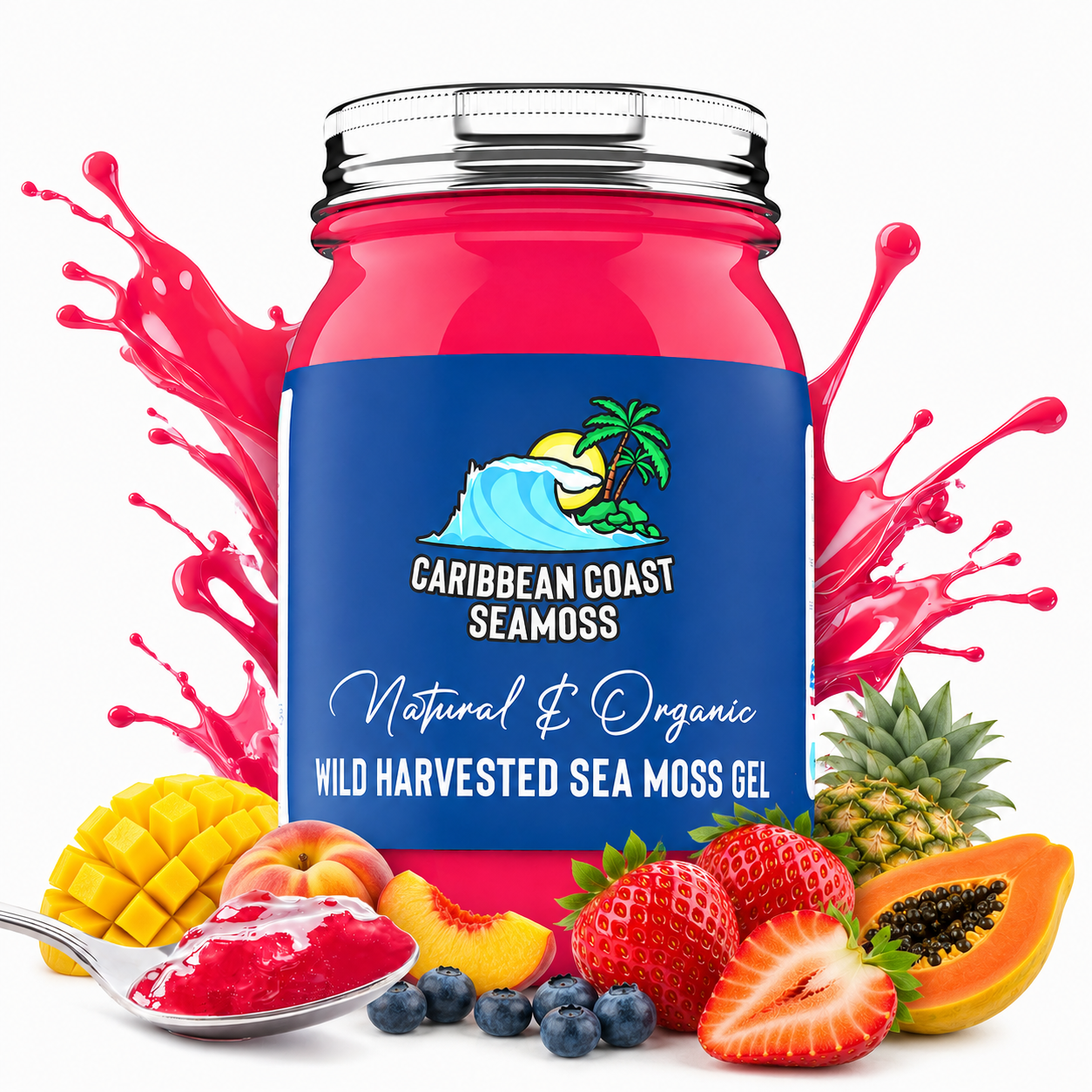 Organic Fresh Fruit Infused Sea Moss Gel 26 Flavor Choices!
