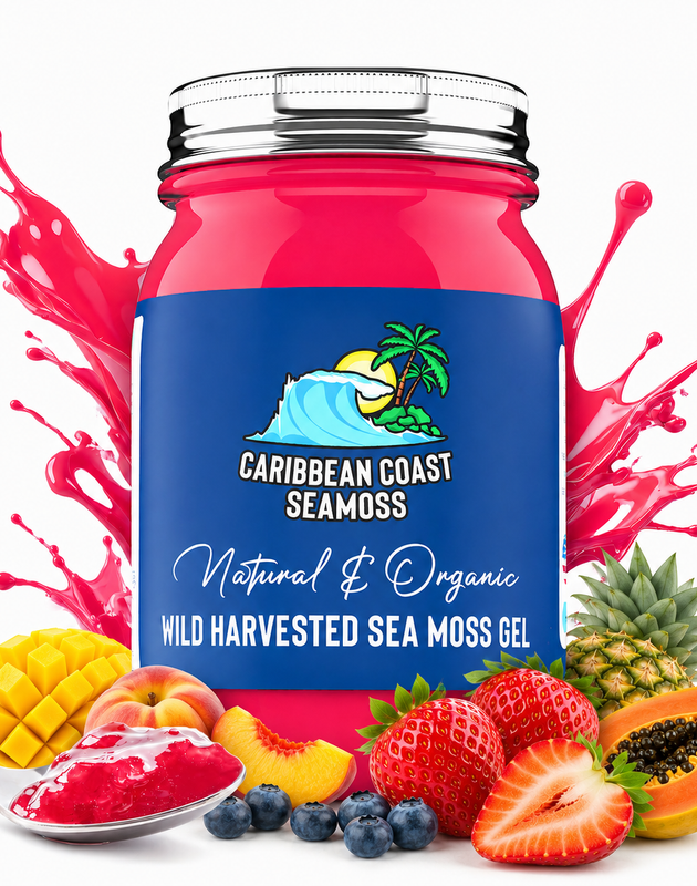 Organic Fresh Fruit Infused Sea Moss Gel 26 Flavor Choices!