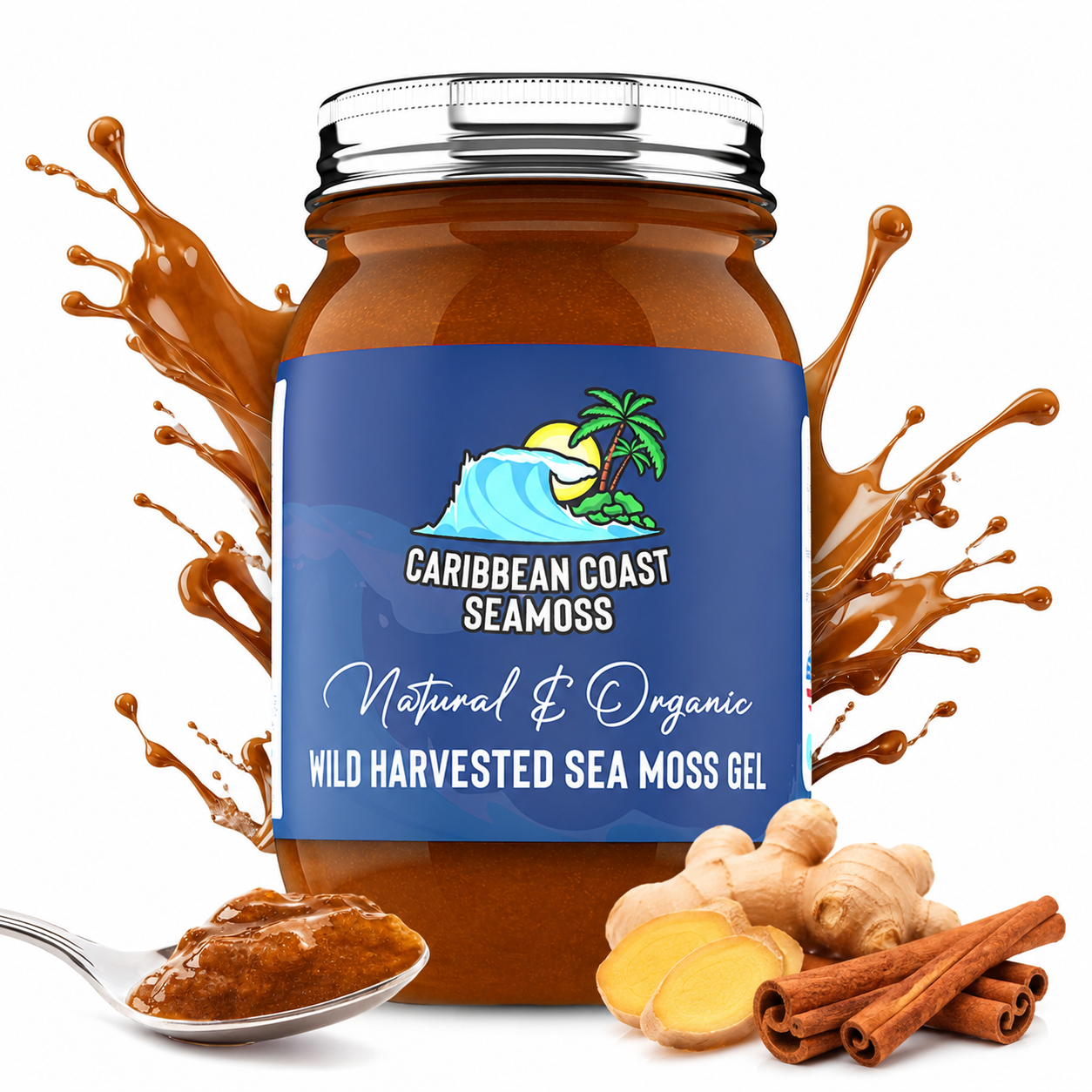 Fresh Elderberry Ginger Cinnamon Infused Sea Moss Gel