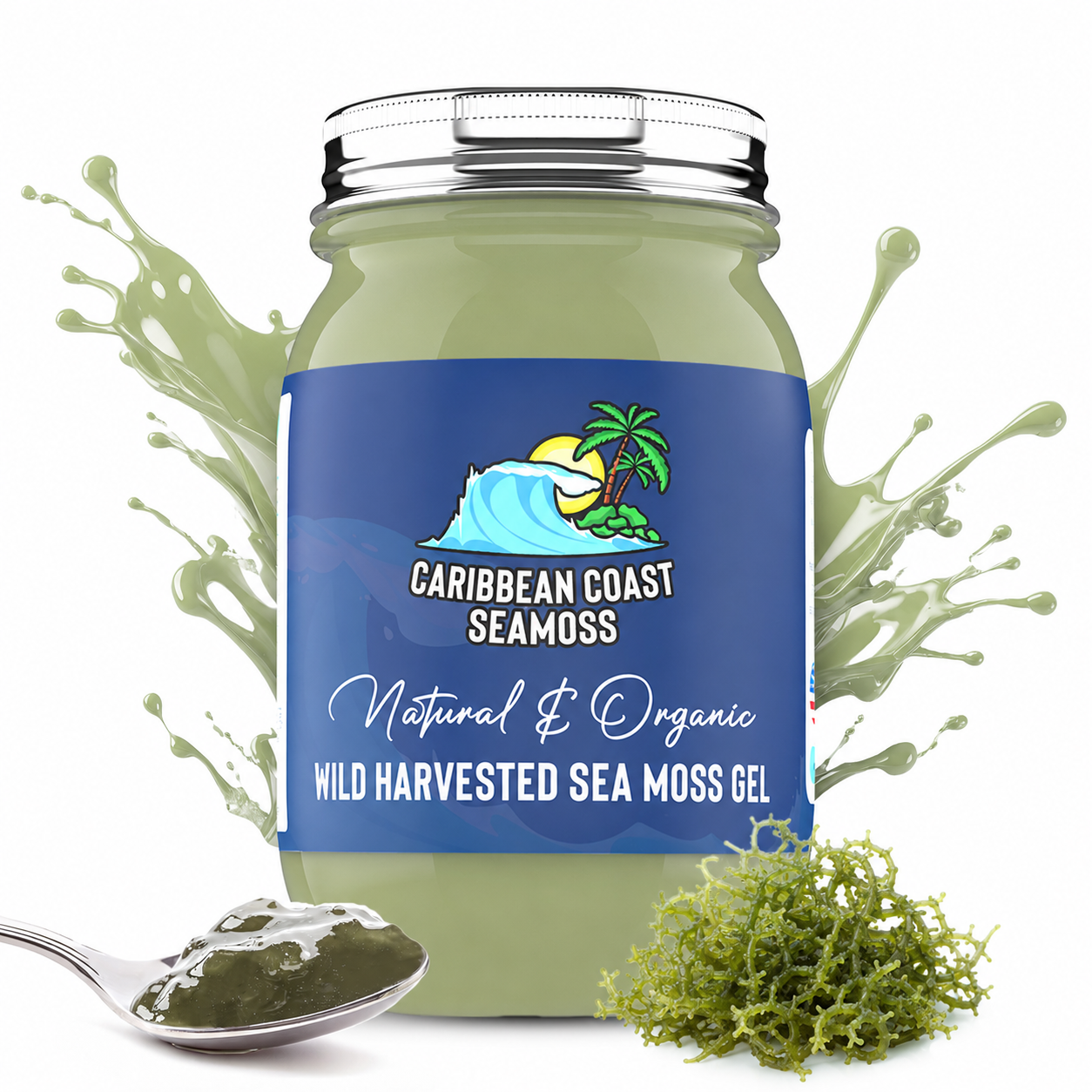 Organic Green Wild Harvested Sea Moss Gel