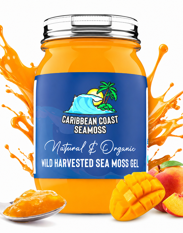 Fresh Organic Mango Peach Infused Sea Moss Gel