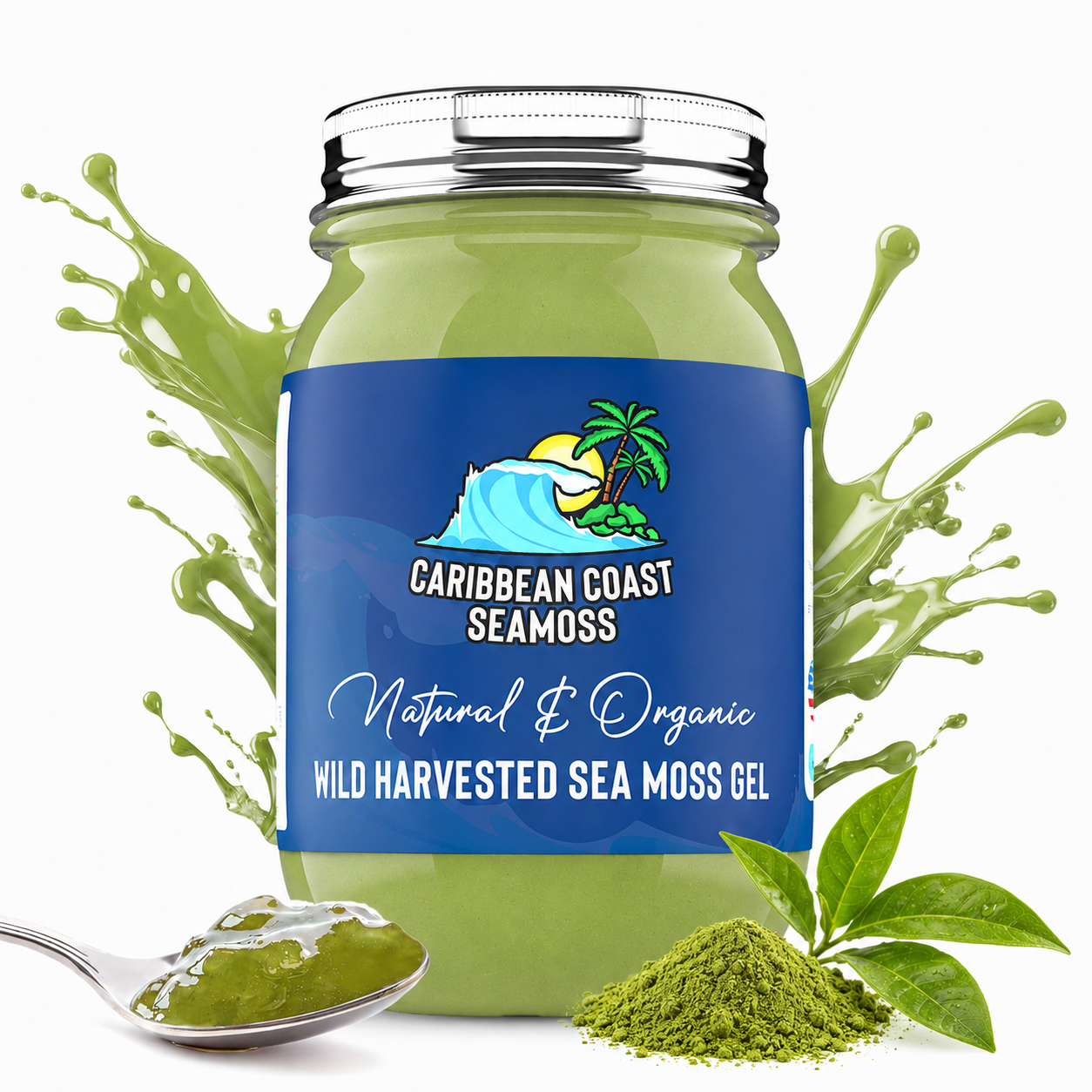 Matcha Green Tea Infused Organic Sea Moss Gel