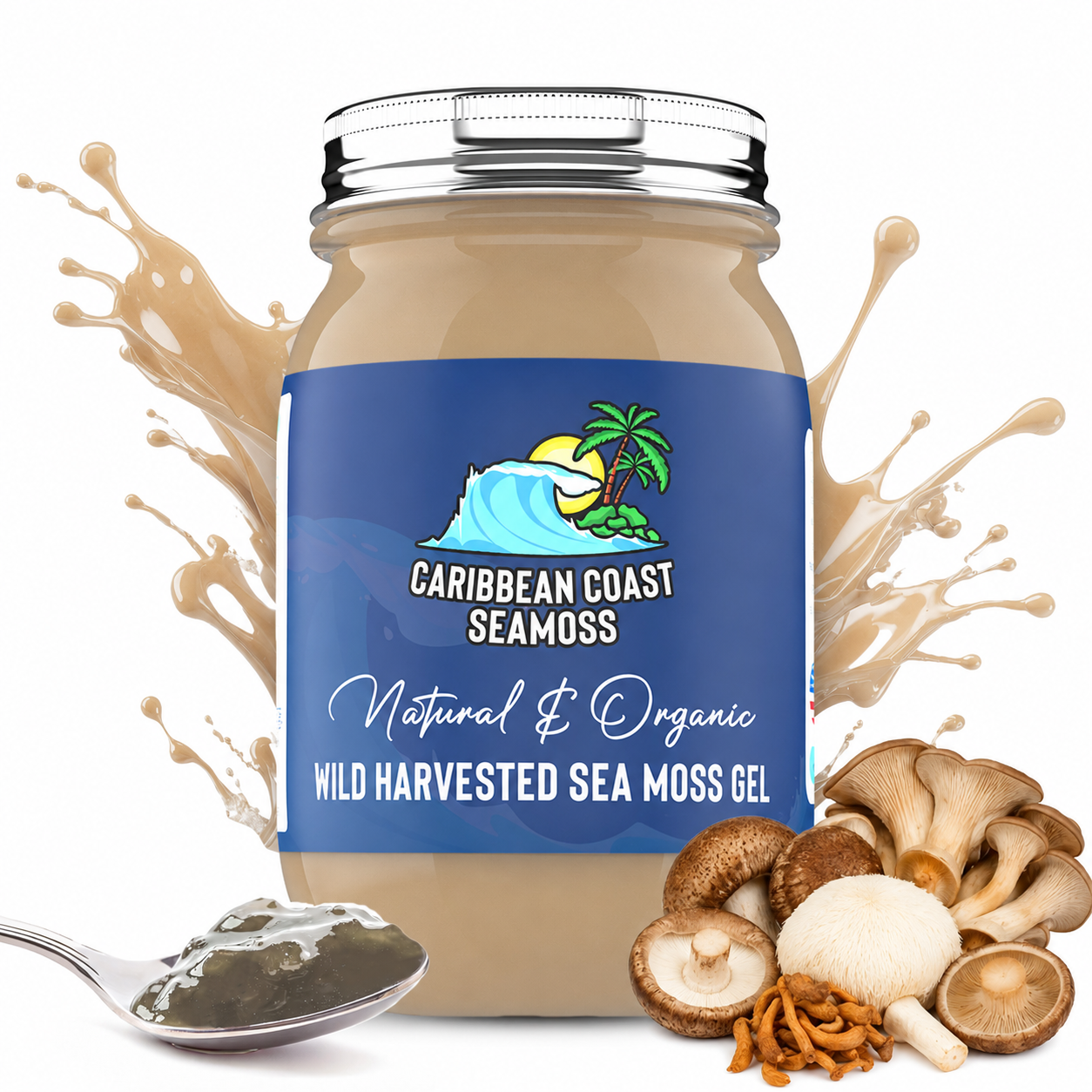 Organic Mega Mushroom Infused Sea Moss Gel