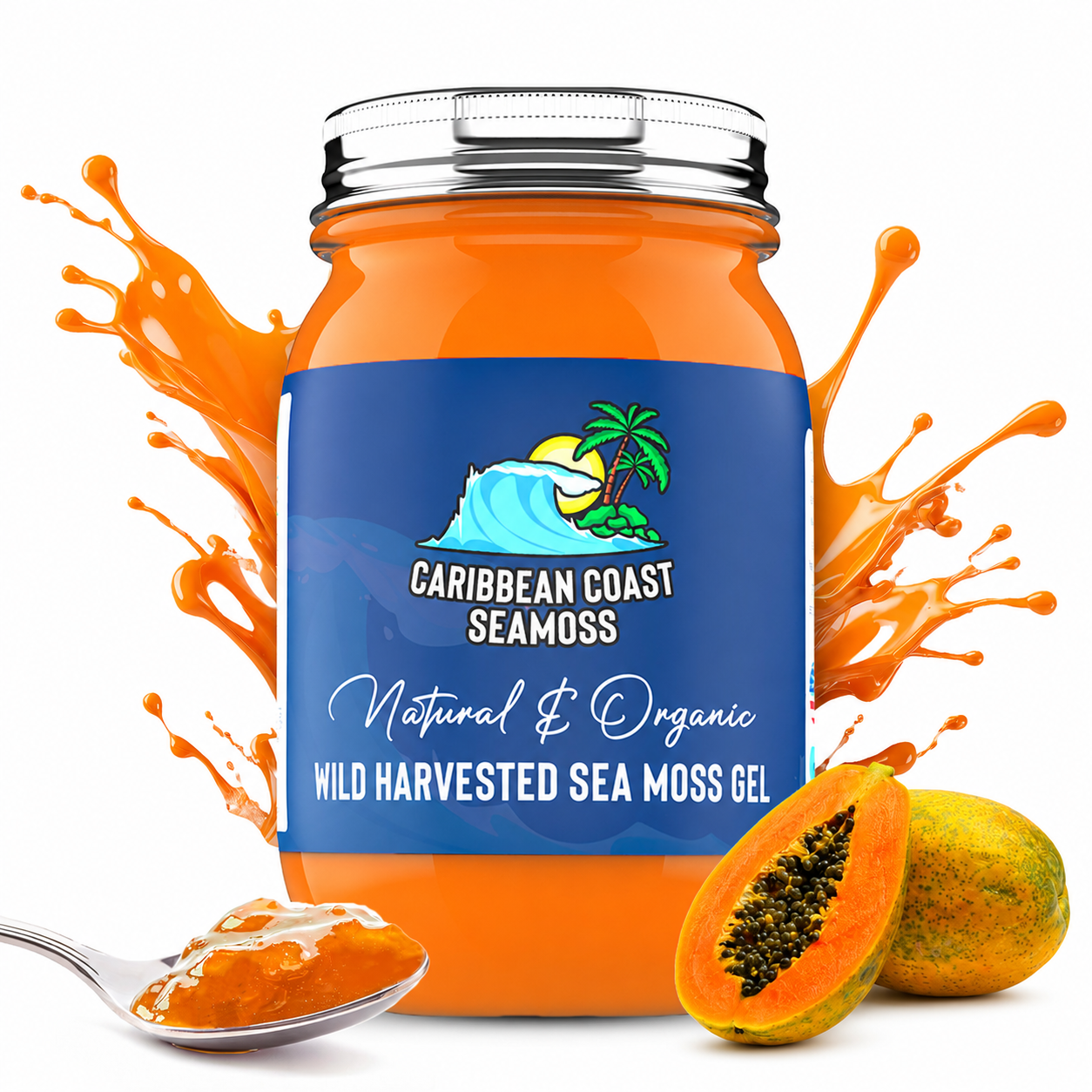 Organic Papaya Infused Sea Moss Gel