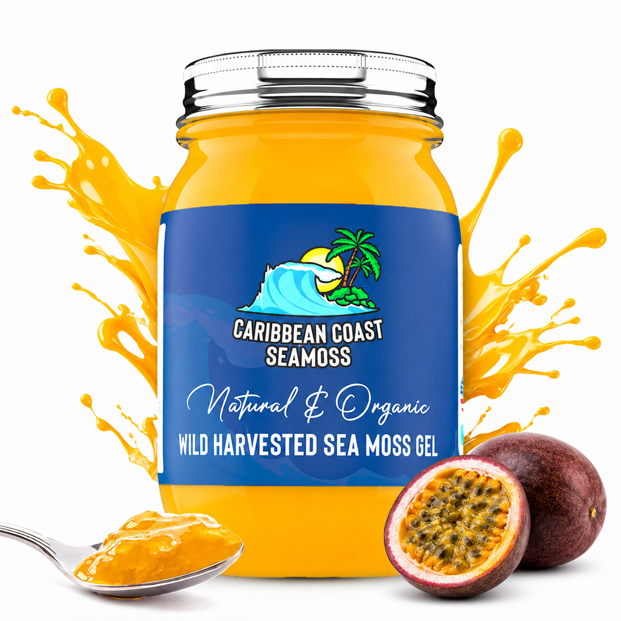 Fresh Organic Passion Fruit Infused Sea Moss Gel