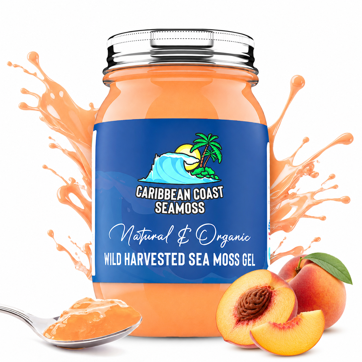 Fresh Organic Peach Infused Sea Moss Gel