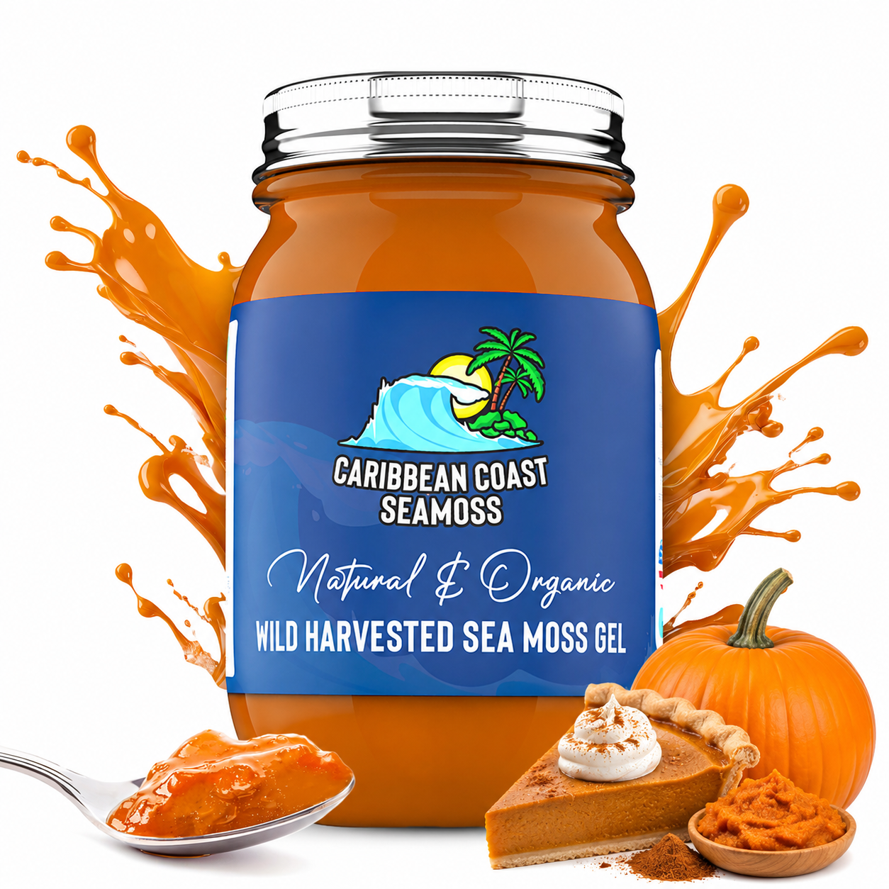 Organic Pumpkin Pie Infused Sea Moss Gel