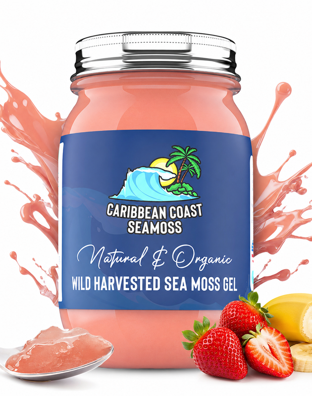 Fresh Organic Strawberry Banana Infused Sea Moss Gel