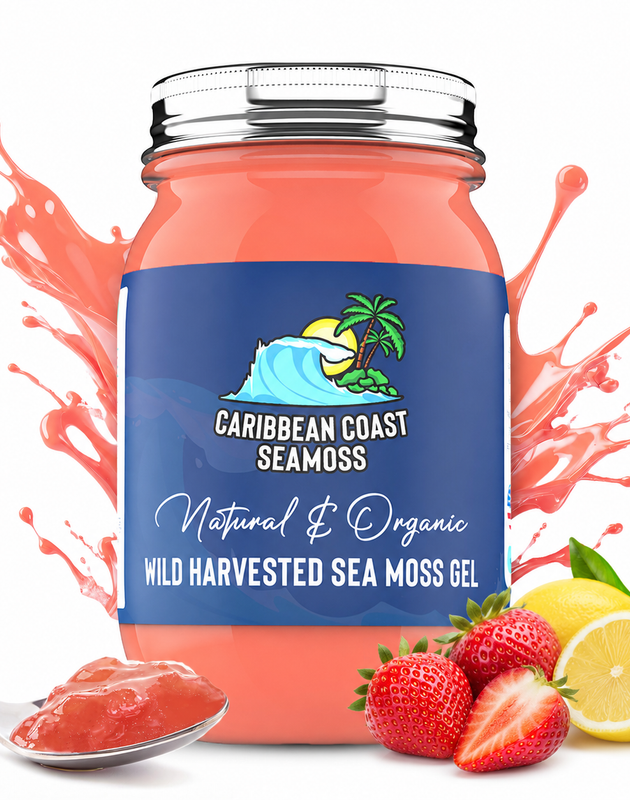 Fresh Organic Strawberry Lemonade Infused Sea Moss Gel