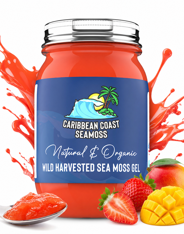 Fresh Organic Strawberry Mango Infused Sea Moss Gel