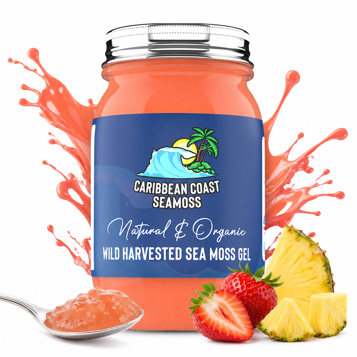 Fresh Organic Strawberry Pineapple Infused Sea Moss Gel