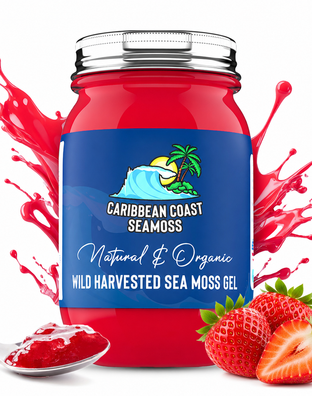Fresh Organic Strawberry Infused Sea Moss Gel